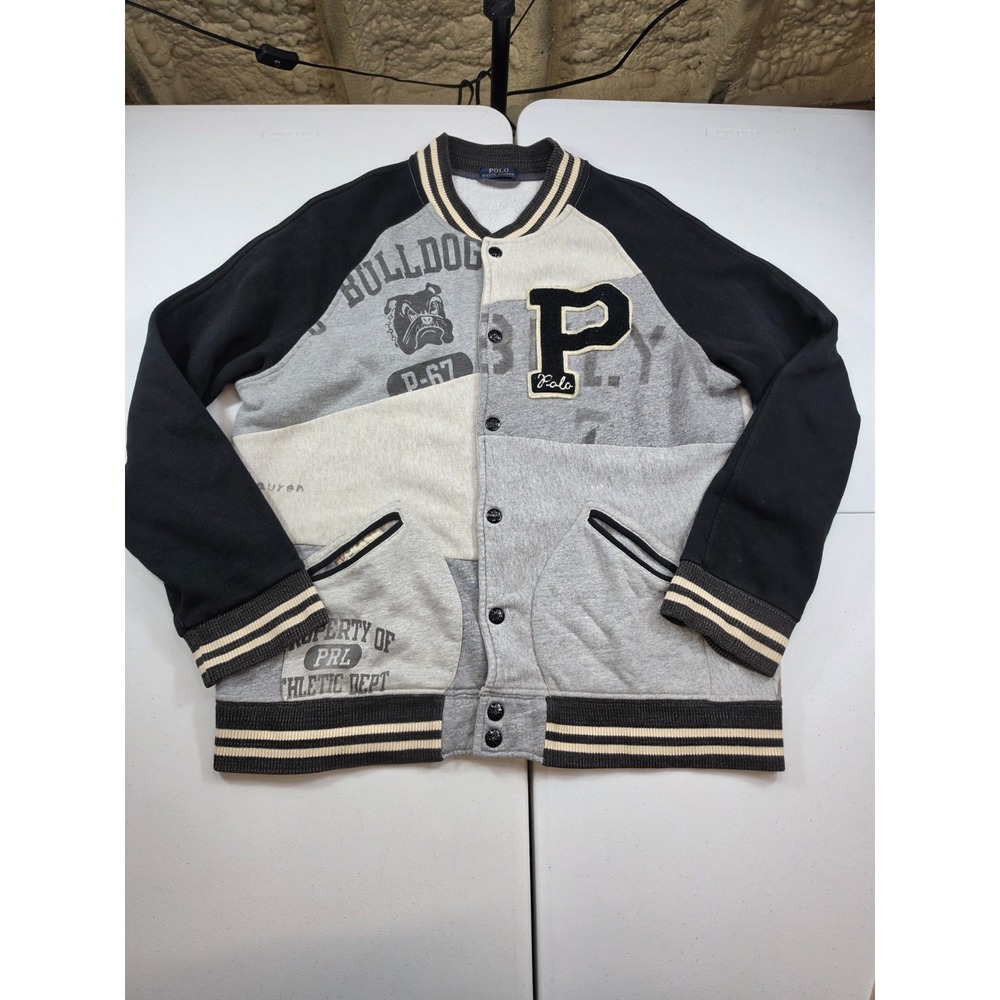 Polo Ralph Lauren Stadium Patchwork Letterman Varsity NY Baseball Jacket 2XL